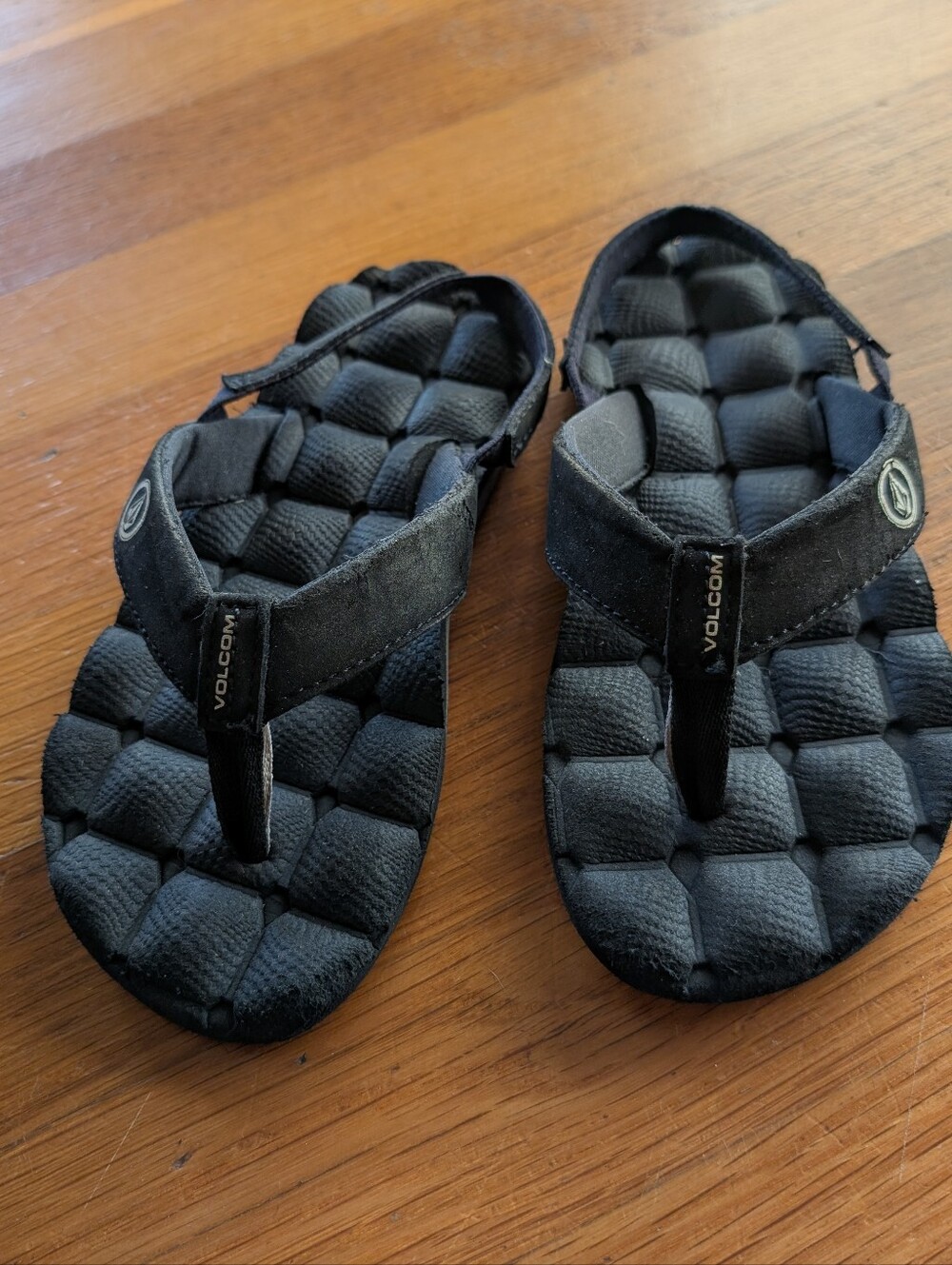 Volcom Black Recliner Heel Strap Flip Flop
